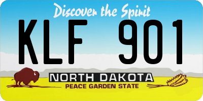 ND license plate KLF901