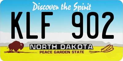 ND license plate KLF902