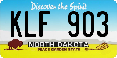 ND license plate KLF903