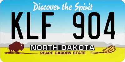ND license plate KLF904