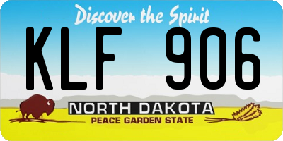 ND license plate KLF906