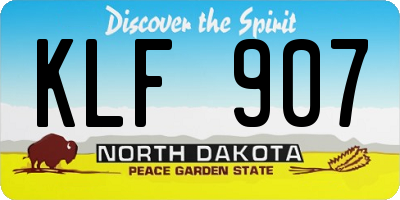 ND license plate KLF907