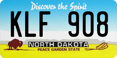 ND license plate KLF908