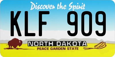 ND license plate KLF909