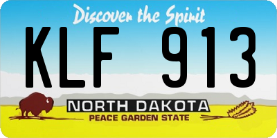 ND license plate KLF913