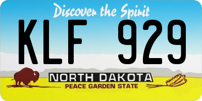 ND license plate KLF929