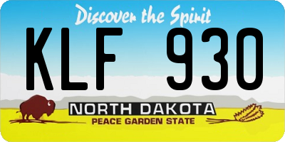 ND license plate KLF930
