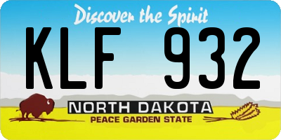ND license plate KLF932