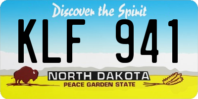 ND license plate KLF941
