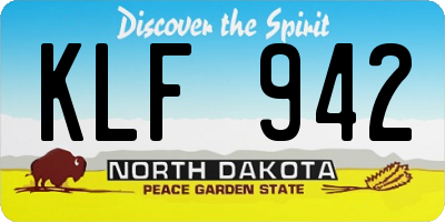 ND license plate KLF942