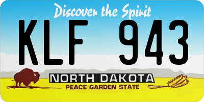 ND license plate KLF943