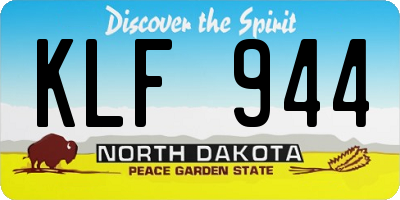 ND license plate KLF944