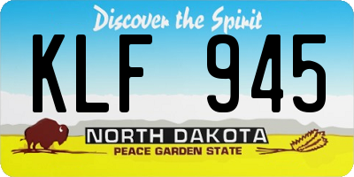 ND license plate KLF945