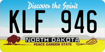 ND license plate KLF946