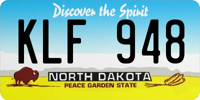 ND license plate KLF948