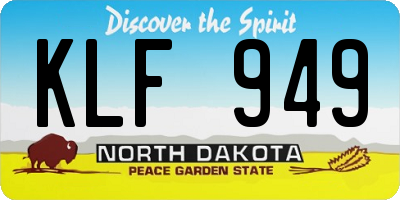 ND license plate KLF949
