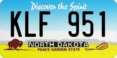 ND license plate KLF951