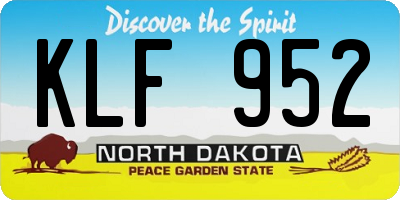 ND license plate KLF952