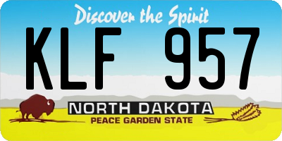 ND license plate KLF957