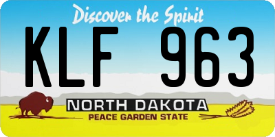 ND license plate KLF963