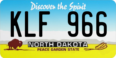 ND license plate KLF966