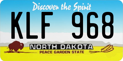 ND license plate KLF968