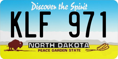 ND license plate KLF971