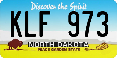 ND license plate KLF973