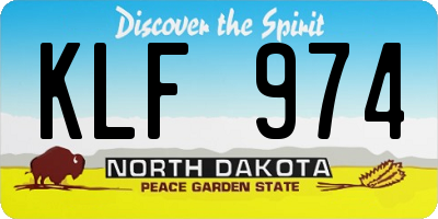 ND license plate KLF974