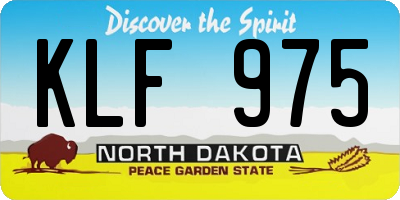 ND license plate KLF975