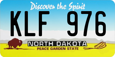 ND license plate KLF976