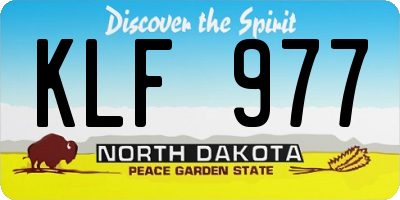 ND license plate KLF977