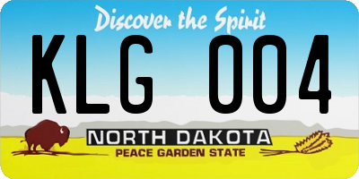 ND license plate KLG004