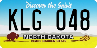 ND license plate KLG048