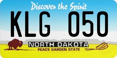 ND license plate KLG050