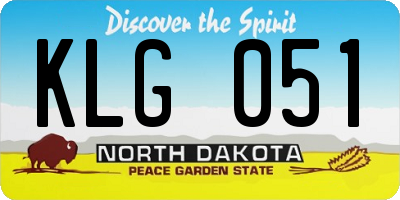ND license plate KLG051
