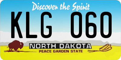 ND license plate KLG060
