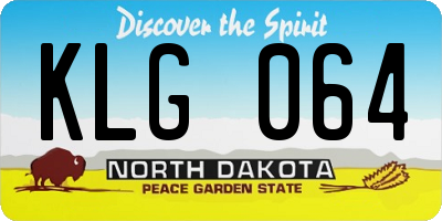 ND license plate KLG064