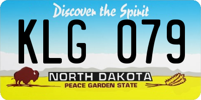 ND license plate KLG079