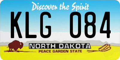 ND license plate KLG084