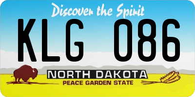 ND license plate KLG086