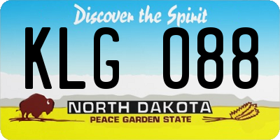 ND license plate KLG088