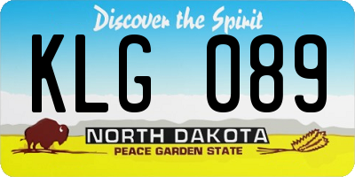 ND license plate KLG089