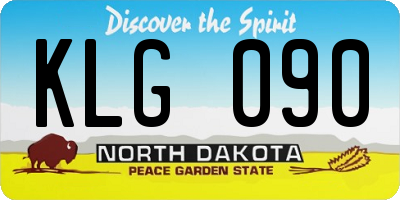 ND license plate KLG090