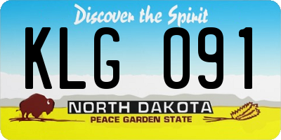 ND license plate KLG091