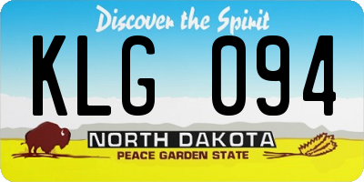 ND license plate KLG094