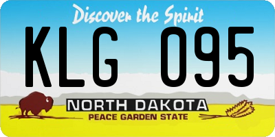 ND license plate KLG095