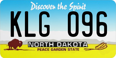 ND license plate KLG096