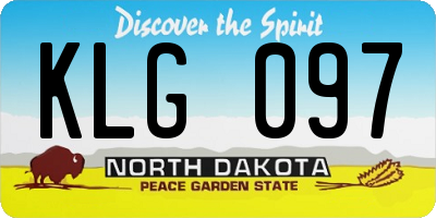 ND license plate KLG097