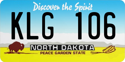 ND license plate KLG106